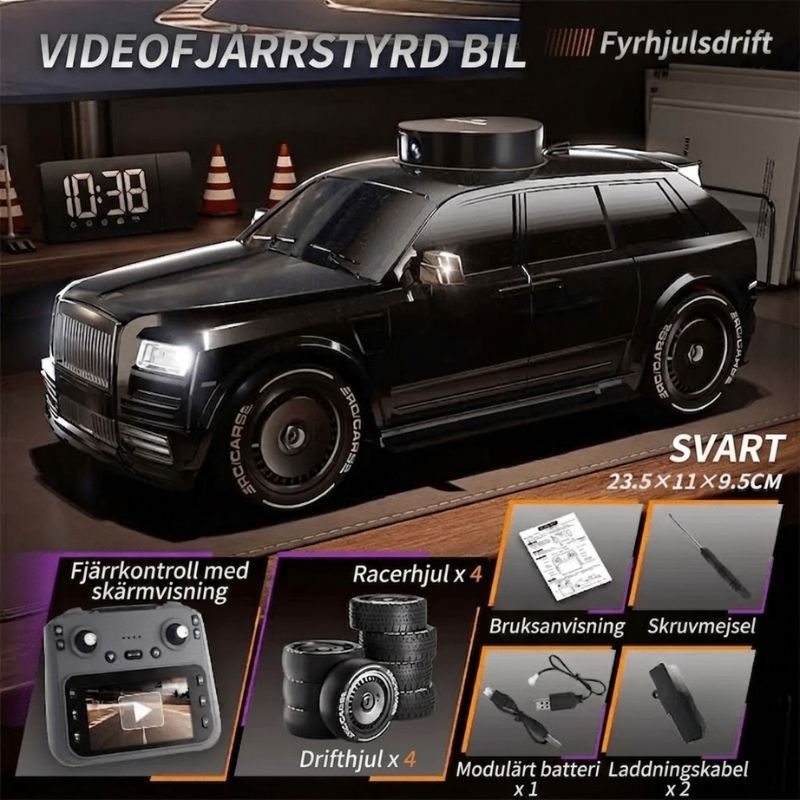 Kamera radiostyrd bil Radiostyrd Bil® Svart 