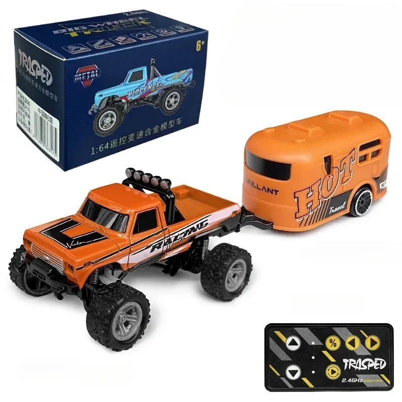 Mini radiostyrd bil Radiostyrd Bil® Orange + vagn 