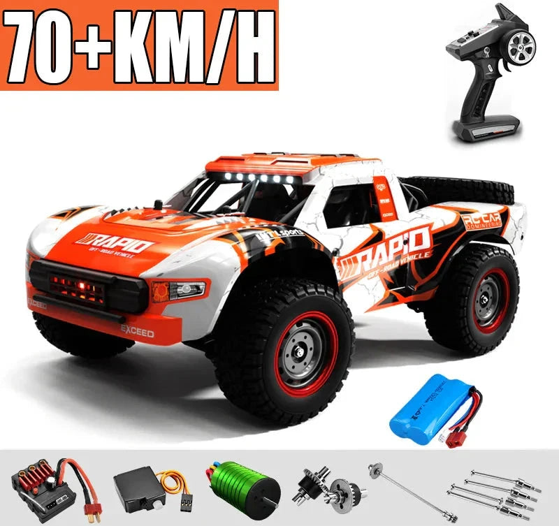Radiostyrd bil 70 km h Radiostyrd Bil® Orange - batteri x1 