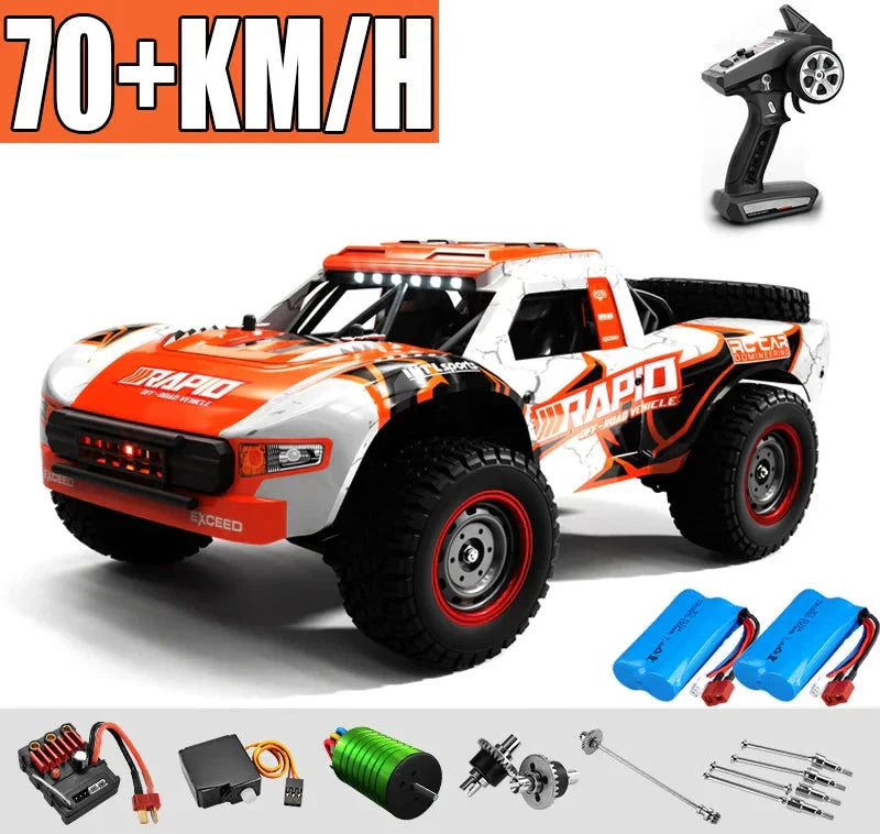Radiostyrd bil 70 km h Radiostyrd Bil® Orange - batteri x2 