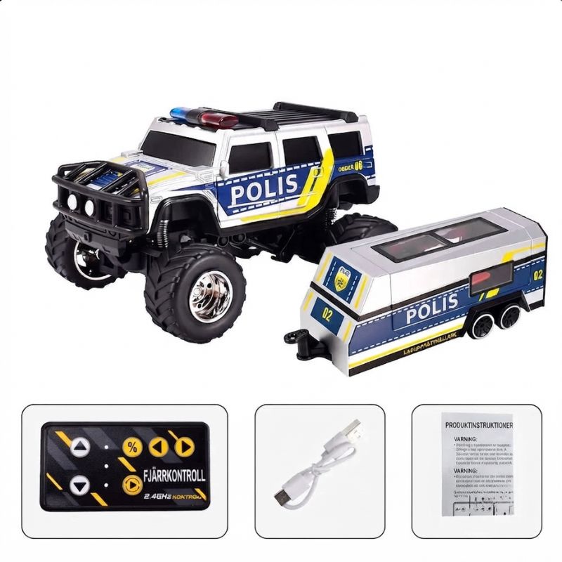 Radiostyrd bil byggsats Radiostyrd Bil® Silver med vagn 