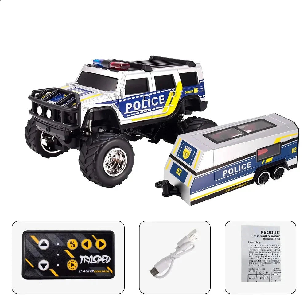 Radiostyrd bil byggsats Radiostyrd Bil® Silver med vagn 