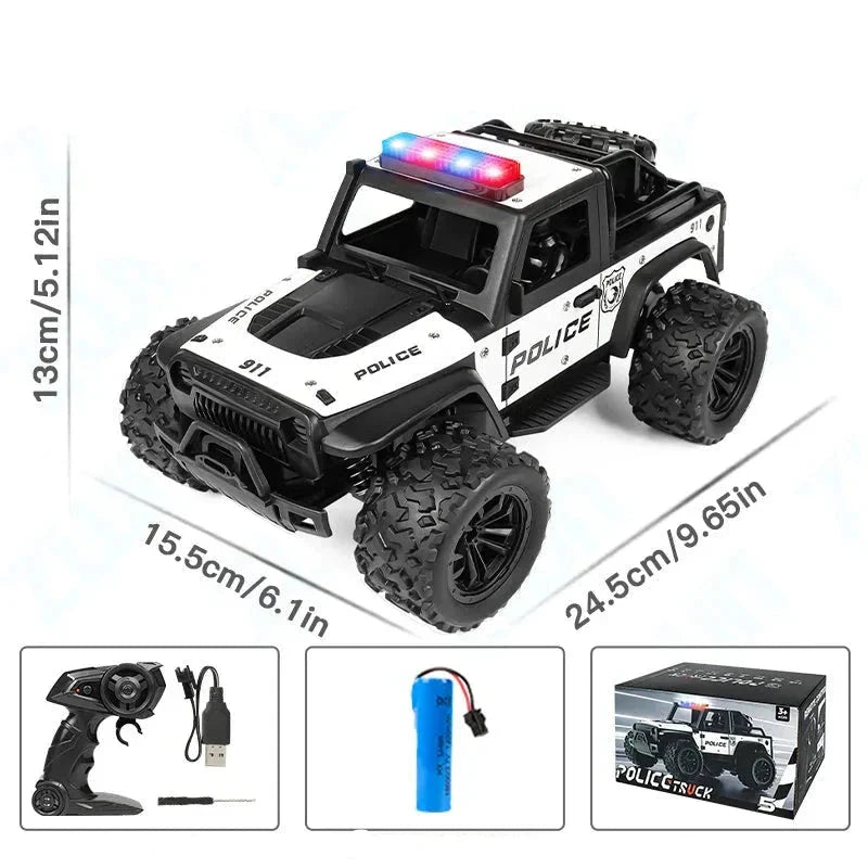 Radiostyrd bil polis Radiostyrd Bil® Vit 
