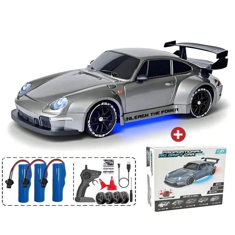 Radiostyrd bil porsche Radiostyrd Bil® Silver - batteri x3 