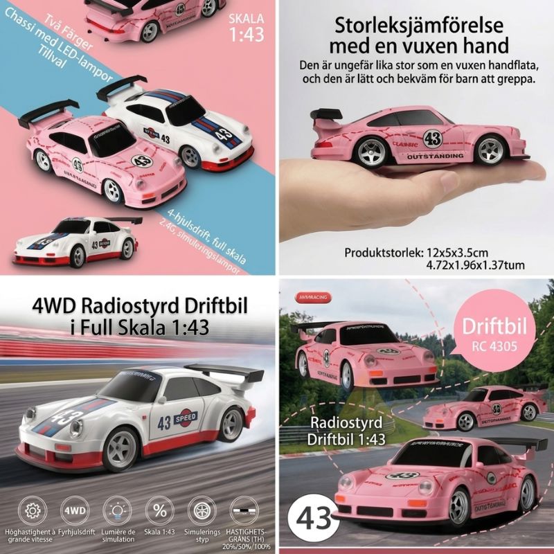 Radiostyrd bil rosa Radiostyrd Bil® 