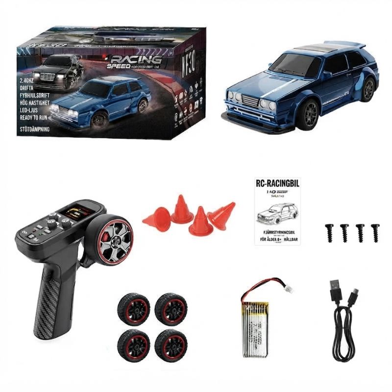 Radiostyrd drifting bil Radiostyrd Bil® Blå 