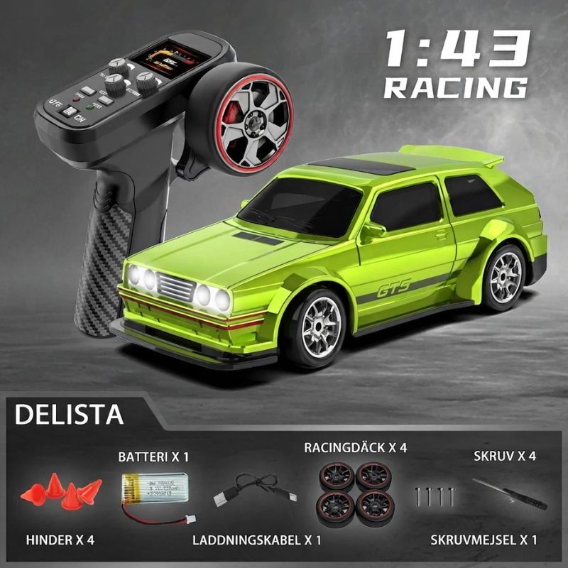 Radiostyrd drifting bil Radiostyrd Bil® Grön 